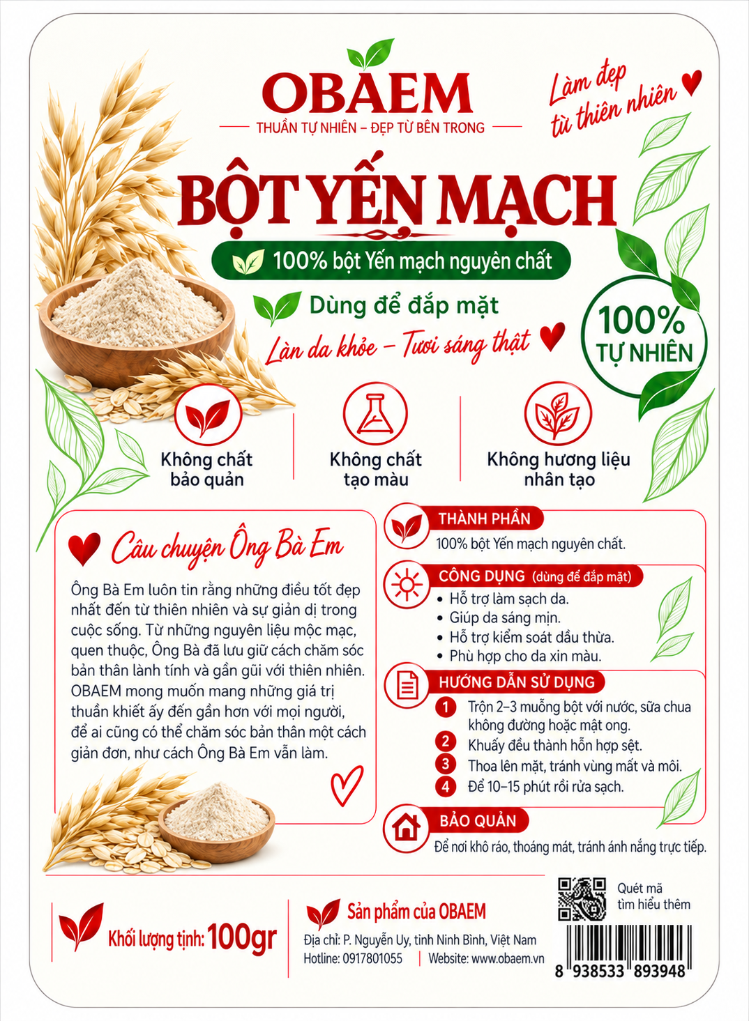 Bột Yến Mạch OBAEM